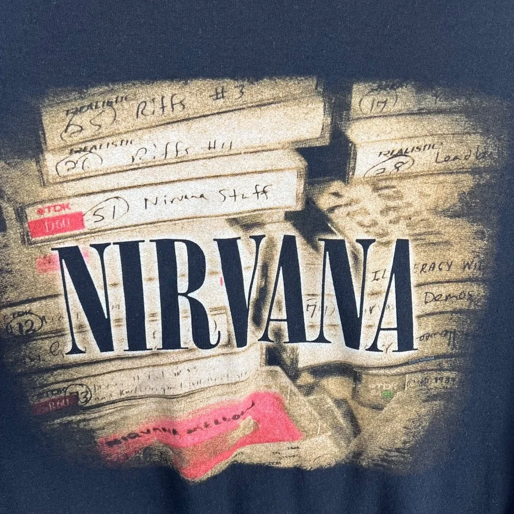 Vintage Nirvana Sweatshirt Adult Large Graphic Print Front‎ Gildan Crew Neck